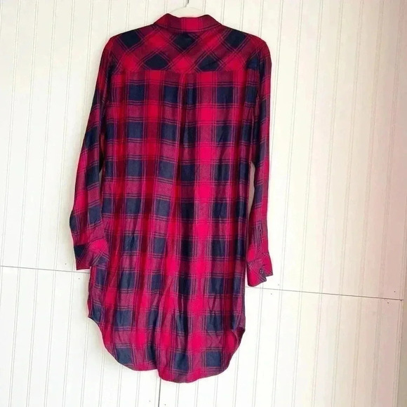Rails Size XS  Bianca Plaid Flannel Shirt Dress Tunic - Picture 5 of 5